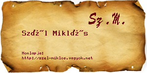 Szél Miklós névjegykártya